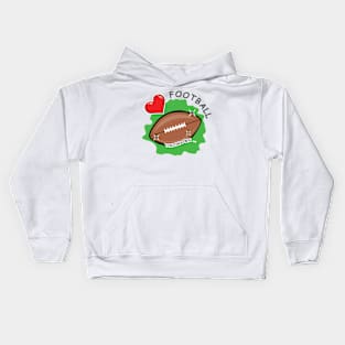 I Love American Football Kids Hoodie